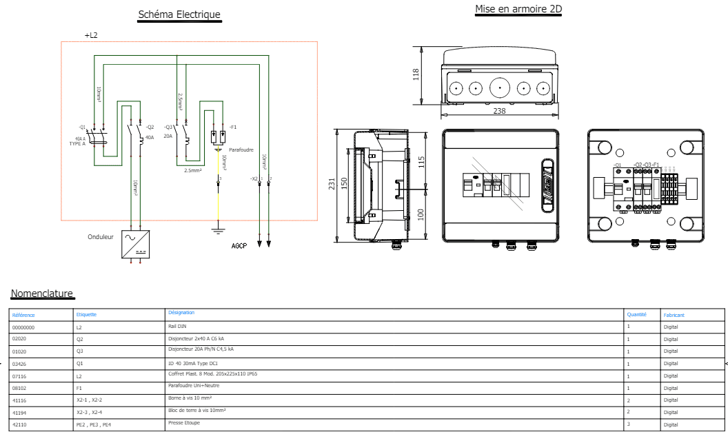 découvrez notre coffret ac photovoltaïque, une solution idéale pour optimiser votre installation solaire. conçu pour garantir sécurité et performance, ce coffret assure une connexion fiable entre vos panneaux solaires et le réseau électrique. profitez d'une énergie renouvelable efficace et simplifiez la gestion de votre production d'électricité.