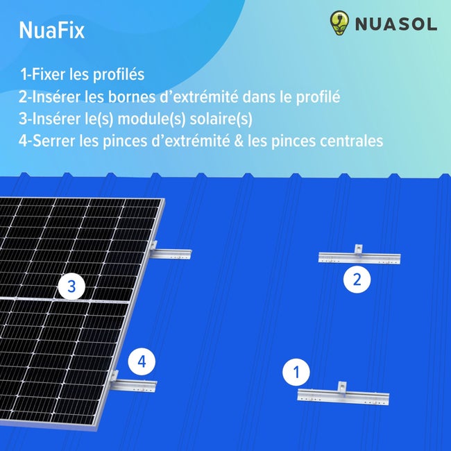 découvrez notre kit de fixation solaire spécialement conçu pour les toitures en tôle. assurez-vous une installation facile, sécurisée et durable de vos panneaux solaires, tout en optimisant l'efficacité de votre système énergétique.